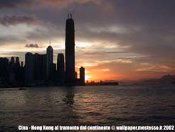 Cina Hong Kong tramonto