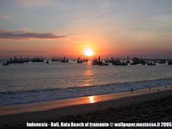Indonesia Bali Kuta beach al tramonto